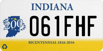 IN license plate 061FHF