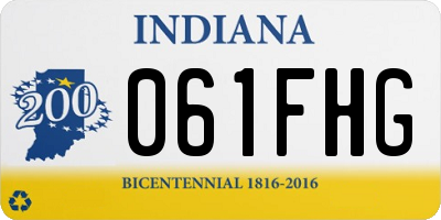 IN license plate 061FHG