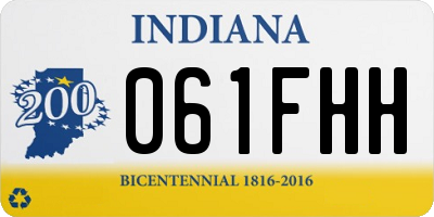 IN license plate 061FHH