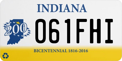 IN license plate 061FHI