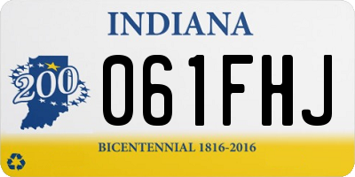 IN license plate 061FHJ