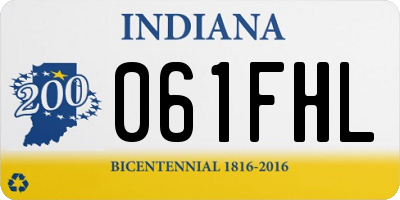IN license plate 061FHL