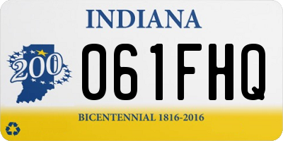 IN license plate 061FHQ
