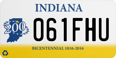 IN license plate 061FHU
