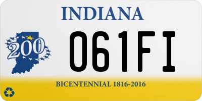 IN license plate 061FI