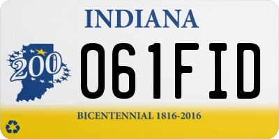 IN license plate 061FID
