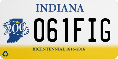 IN license plate 061FIG