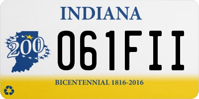 IN license plate 061FII