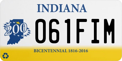 IN license plate 061FIM