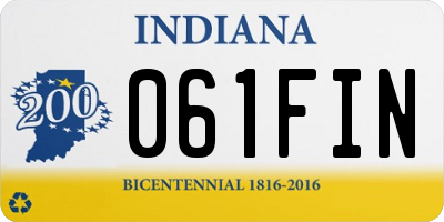 IN license plate 061FIN