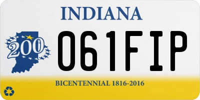 IN license plate 061FIP