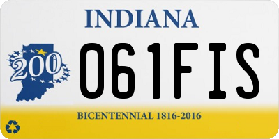 IN license plate 061FIS