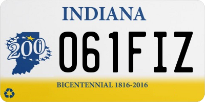 IN license plate 061FIZ