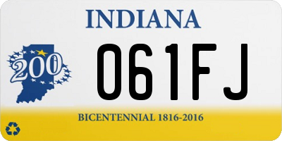 IN license plate 061FJ