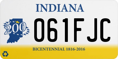 IN license plate 061FJC