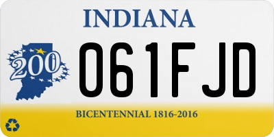 IN license plate 061FJD