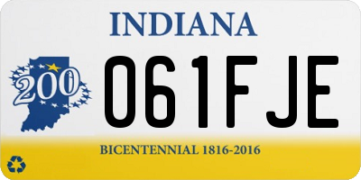 IN license plate 061FJE