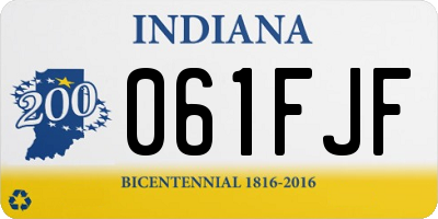 IN license plate 061FJF