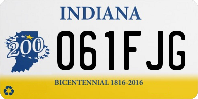 IN license plate 061FJG