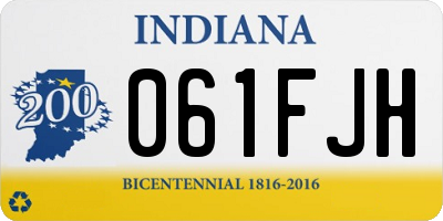IN license plate 061FJH
