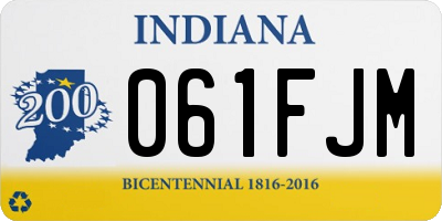 IN license plate 061FJM