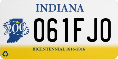 IN license plate 061FJO
