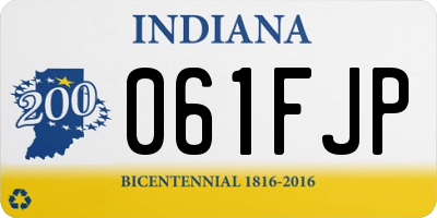 IN license plate 061FJP