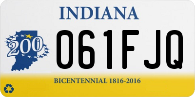 IN license plate 061FJQ