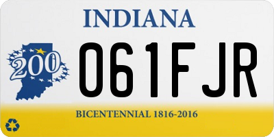 IN license plate 061FJR
