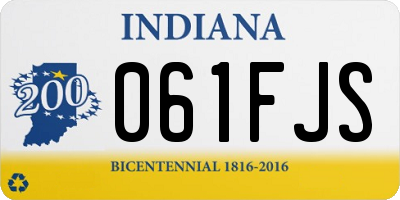 IN license plate 061FJS