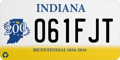 IN license plate 061FJT