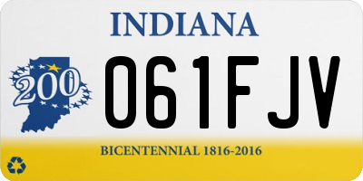 IN license plate 061FJV