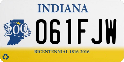 IN license plate 061FJW