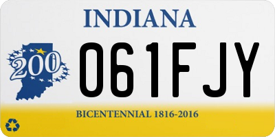IN license plate 061FJY