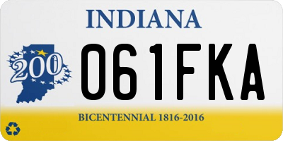 IN license plate 061FKA