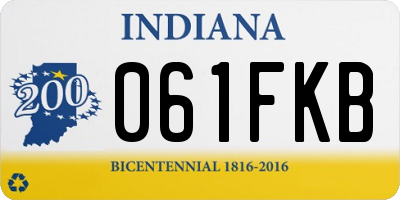 IN license plate 061FKB