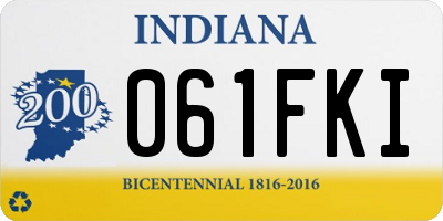 IN license plate 061FKI