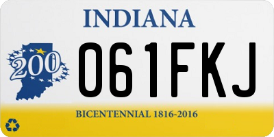 IN license plate 061FKJ