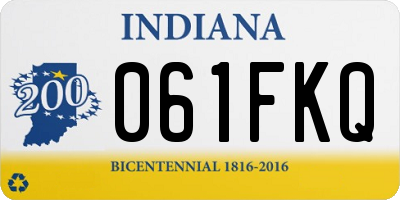 IN license plate 061FKQ