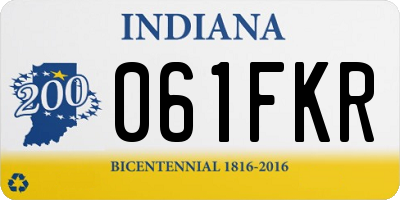 IN license plate 061FKR
