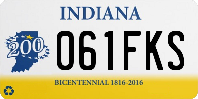 IN license plate 061FKS