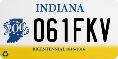 IN license plate 061FKV