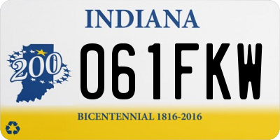 IN license plate 061FKW