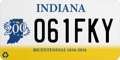IN license plate 061FKY