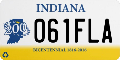 IN license plate 061FLA