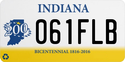 IN license plate 061FLB