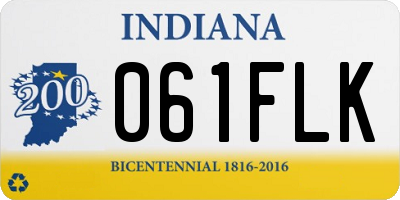 IN license plate 061FLK