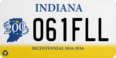 IN license plate 061FLL