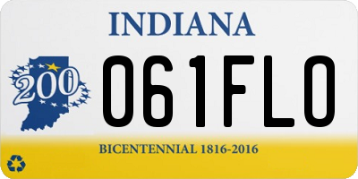 IN license plate 061FLO