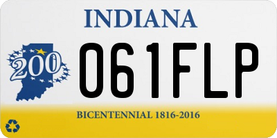 IN license plate 061FLP